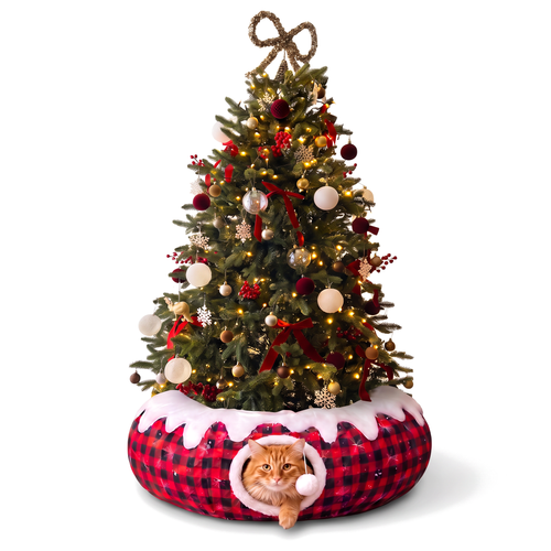 Christmas Tree Cat Tunnel Tinselpurr™