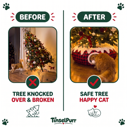 Christmas Tree Cat Tunnel Tinselpurr™